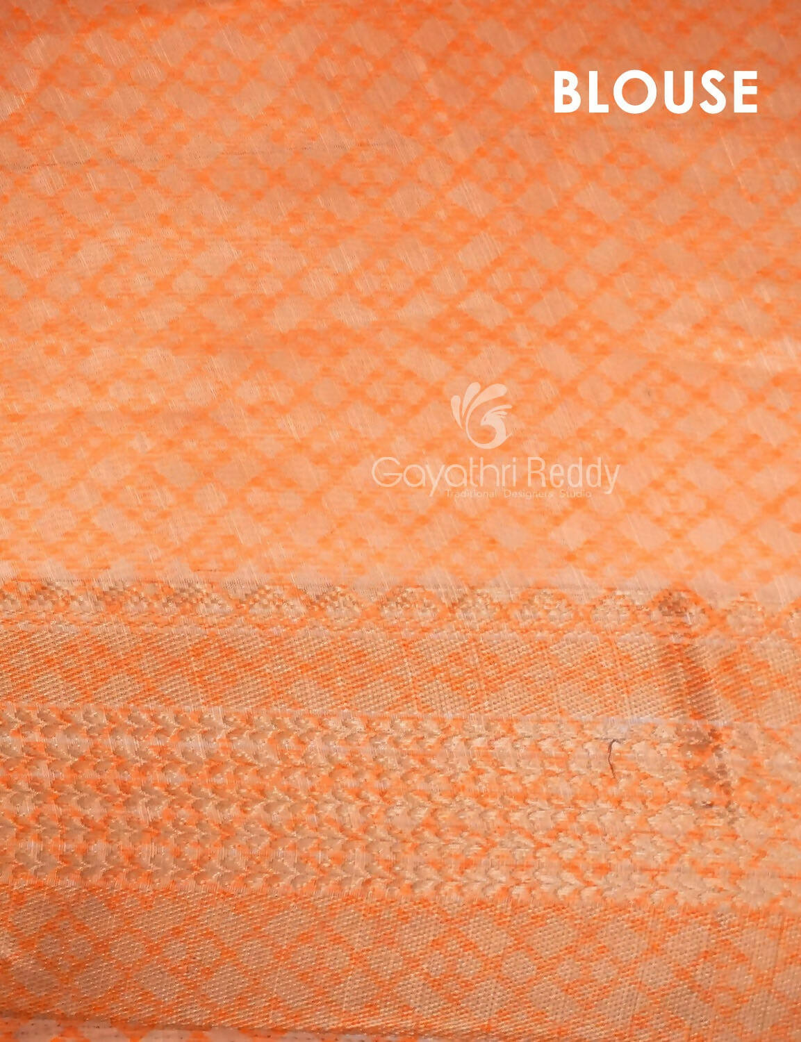 Shades Of Orange With Floral Design Semi Chanderi Saree By Gayathri Reddy Designer Studio | Grocsy