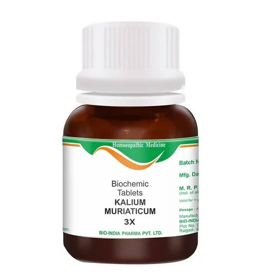 Bio India Homeopathy Kalium Muriaticum Biochemic Tablets | Grocsy
