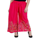 Mominos Fashion Magenta Floral Design Palazzo | Grocsy