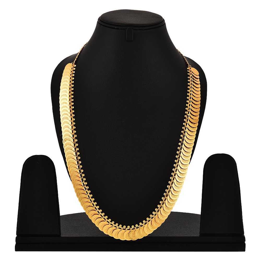 Gold-Polished Alloy Temple Jewellery Chain - The Pari | Grocsy