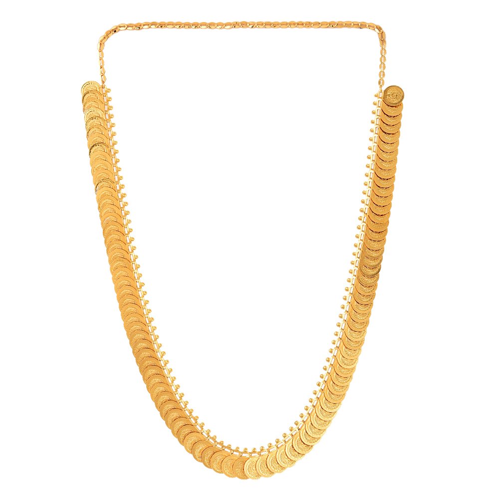 Gold-Polished Alloy Temple Jewellery Chain - The Pari | Grocsy
