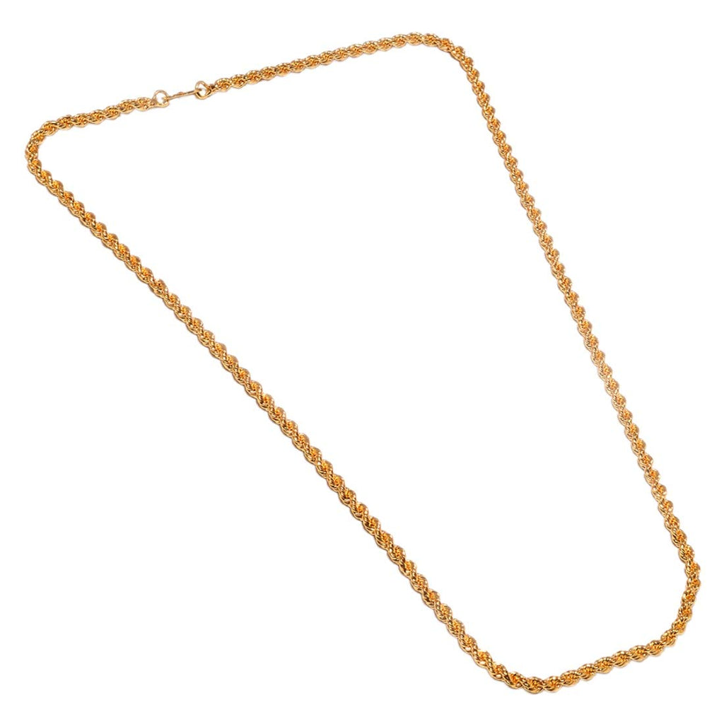 Gold-Polished Alloy 24 Inches Rassa Chain - The Pari | Grocsy