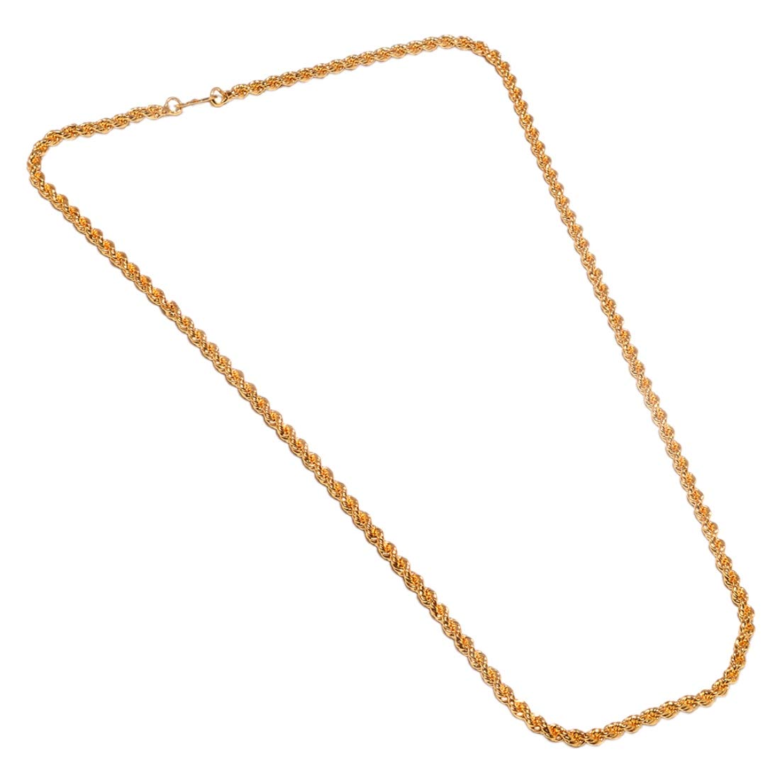 Gold-Polished Alloy 24 Inches Rassa Chain - The Pari | Grocsy