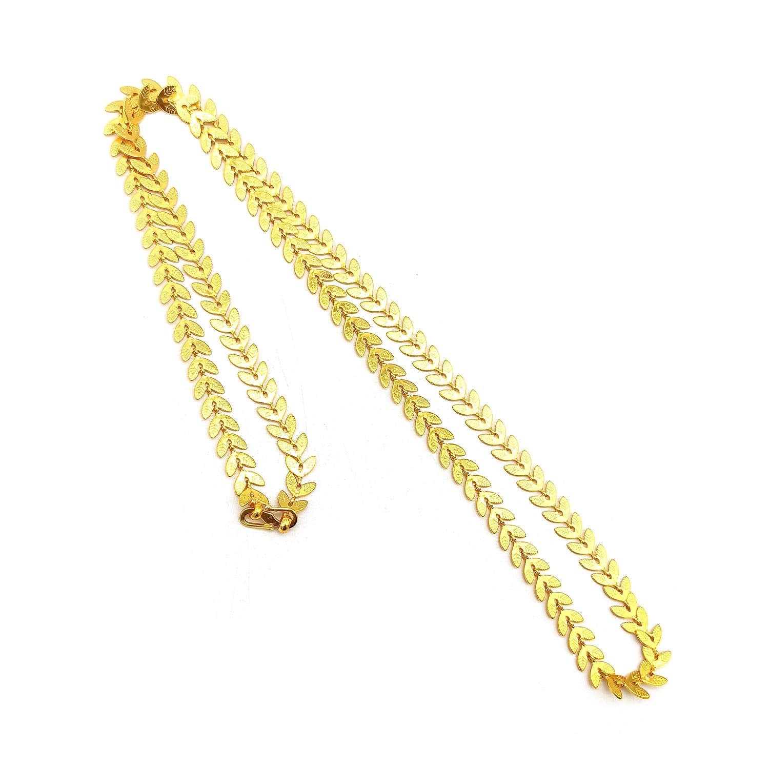 Gold-Polished Alloy Temple Jewellery Chain - The Pari | Grocsy