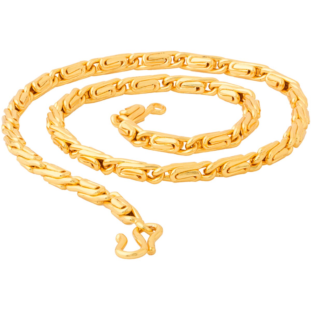 Gold-Polished Alloy Heavy Deisgn Unisex Chain - The Pari | Grocsy
