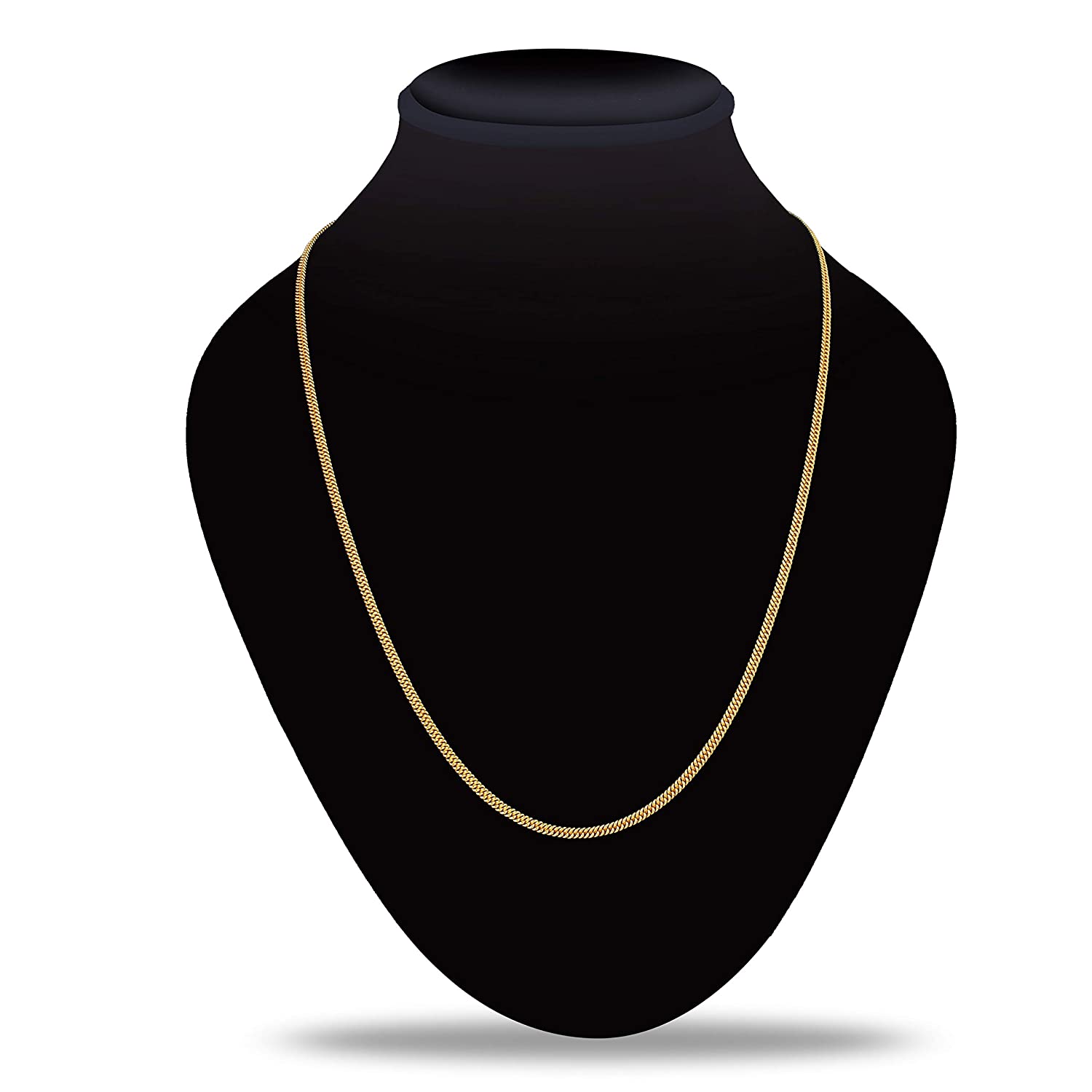Gold-Polished Alloy Simple Chain - The Pari | Grocsy