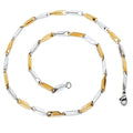 Rhodium-Plated Alloy Two Tone Stylish Chain - The Pari | Grocsy