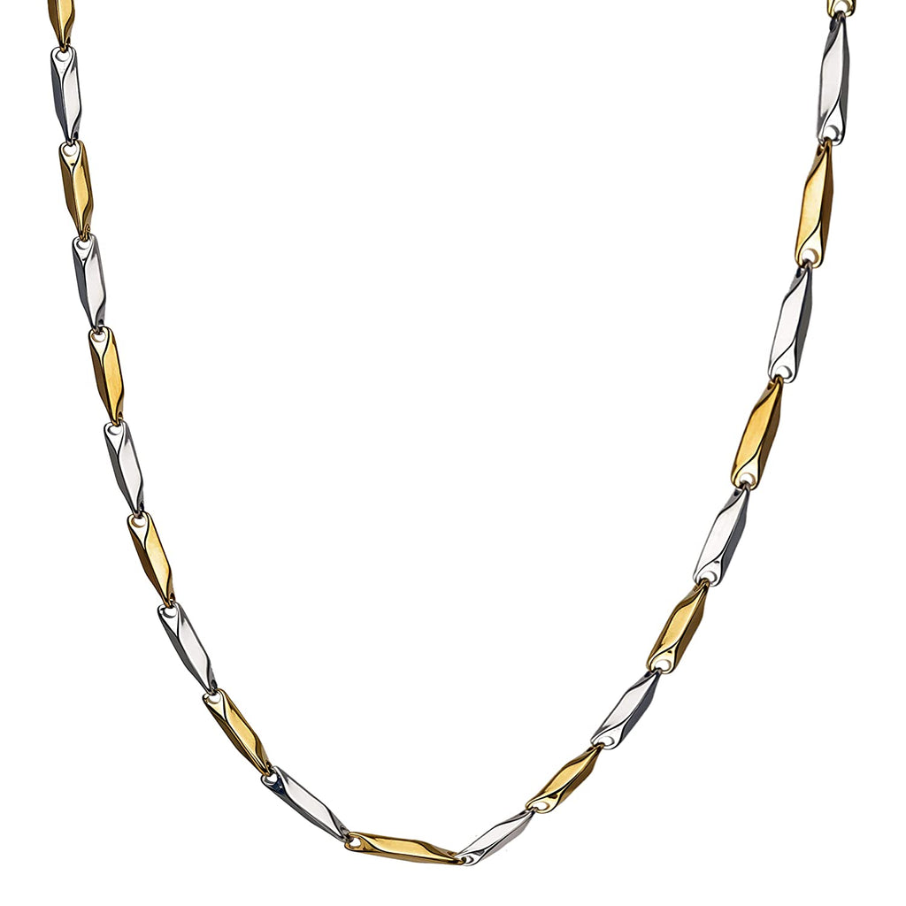 Rhodium-Plated Alloy Two Tone Stylish Chain - The Pari | Grocsy