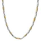 Rhodium-Plated Alloy Two Tone Stylish Chain - The Pari | Grocsy