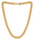 Gold-Polished Alloy Broad Look Chain - The Pari | Grocsy