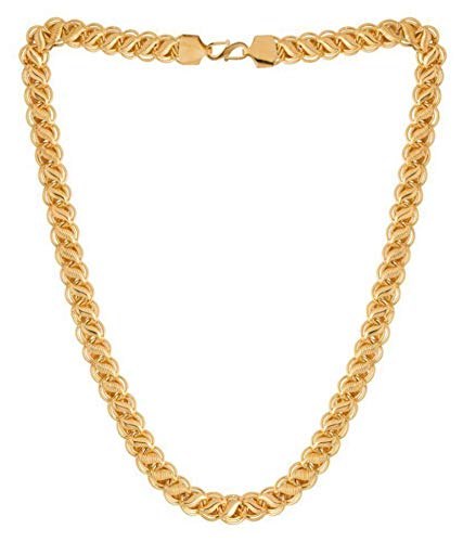 Gold-Polished Alloy Black Crystal Chain - The Pari | Grocsy
