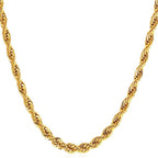 Gold-Polished Alloy Golden Rope Shape Chain - The Pari | Grocsy