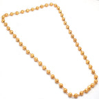 Gold-Polished Alloy Pearl Beaded Matarmala Chain - The Pari | Grocsy