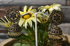Gold-Polished Alloy Black Rhinestones Studded Jhumki Earrings - The Pari