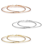 Rhodium-Plated Alloy Assorted Hoop Earrings Combo - The Pari