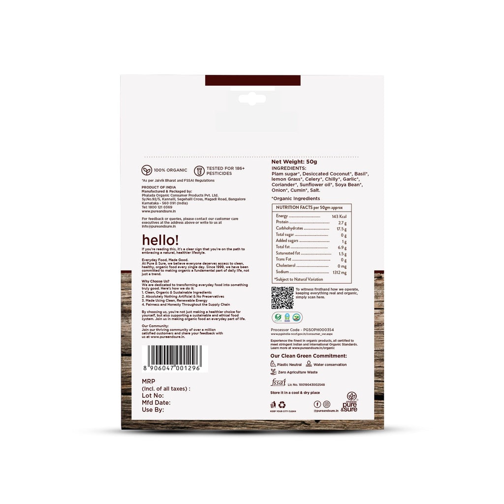 Pure & Sure Organic Tom Yum Paste | Grocsy