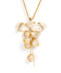 Gold-Polished Alloy Long Chain Butterfly Necklace - The Pari | Grocsy