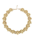 Gold-Polished Alloy Designer Flower Choker Necklace - The Pari | Grocsy
