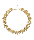 Gold-Polished Alloy Designer Flower Choker Necklace - The Pari | Grocsy
