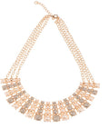 Gold-Polished Alloy Pearl & Rhinestones Beautiful Necklace - The Pari | Grocsy