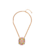 Gold-Polished Alloy Tribal Look Stones Studded Necklace - The Pari | Grocsy