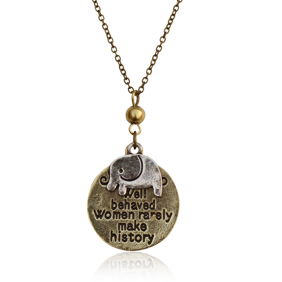 Silver-Plated Alloy Stainless Steel Love Quote Pendant Necklace - The Pari | Grocsy