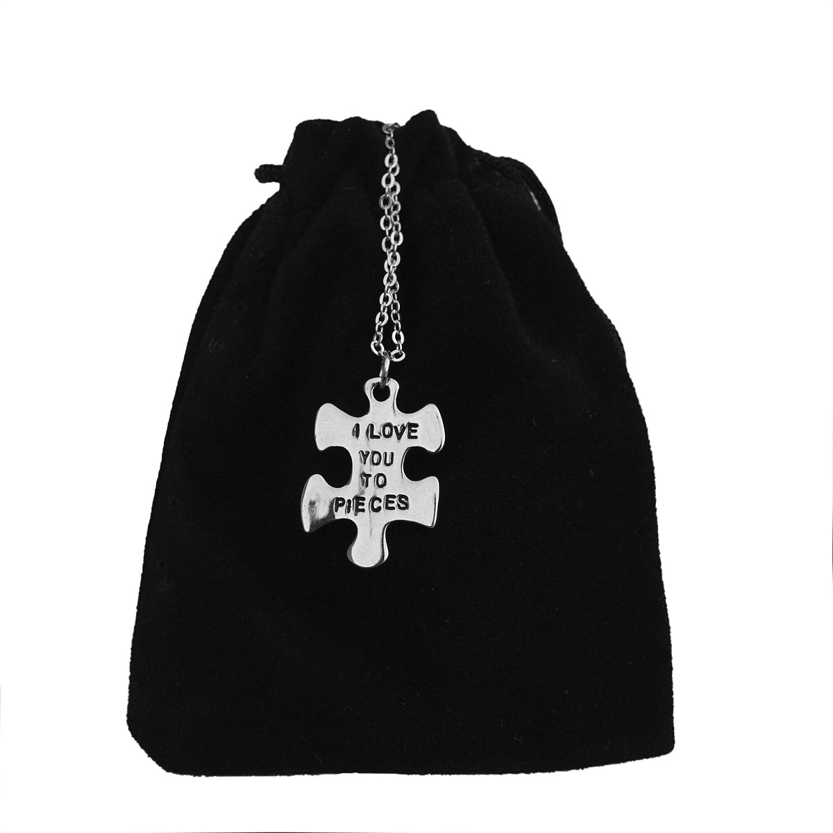 Silver-Plated Alloy Stainless Steel Love Quote Pendant Necklace - The Pari | Grocsy