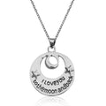 Silver-Plated Alloy Stainless Steel Love Quote Pendant Necklace - The Pari | Grocsy