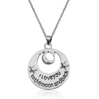 Silver-Plated Alloy Stainless Steel Love Quote Pendant Necklace - The Pari | Grocsy