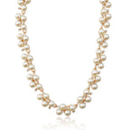 Gold-Toned Alloy Falling Pearl Necklace - The Pari | Grocsy