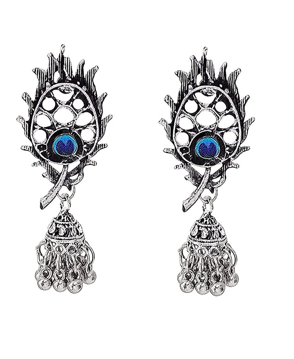 Rhodium-Plated Alloy Krishna Silver Necklace - The Pari | Grocsy