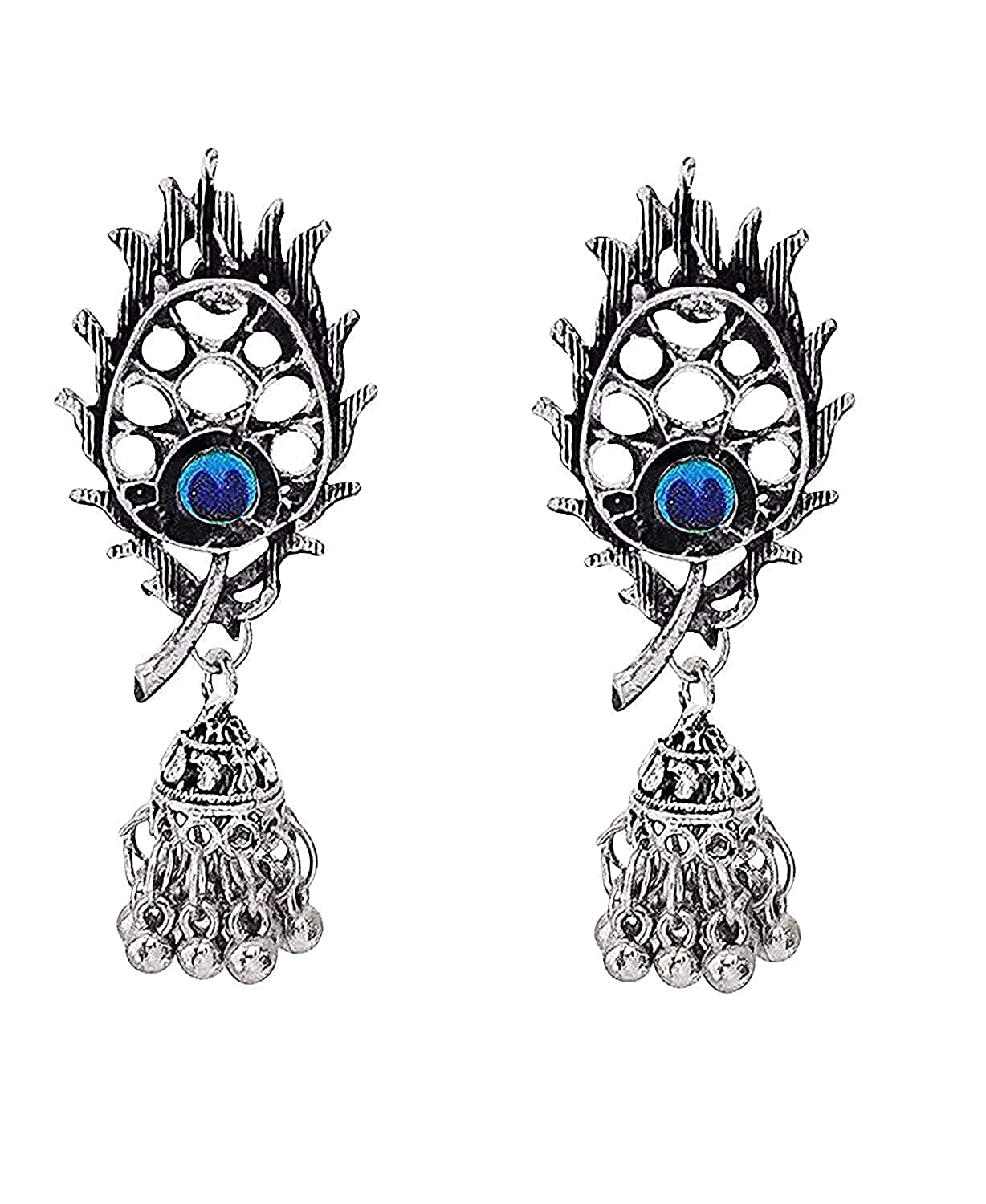 Rhodium-Plated Alloy Krishna Silver Necklace - The Pari | Grocsy