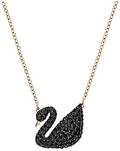 Rhodium-Plated Alloy Rhinestones Studded Duck Necklace - The Pari | Grocsy