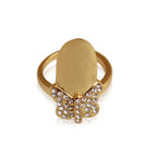 Gold-Polished Alloy Stylish Golden Nail Ring - The Pari | Grocsy