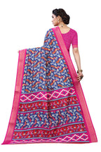 Vamika Blue Linen Jari Border Saree (JANKI Blue) | Grocsy