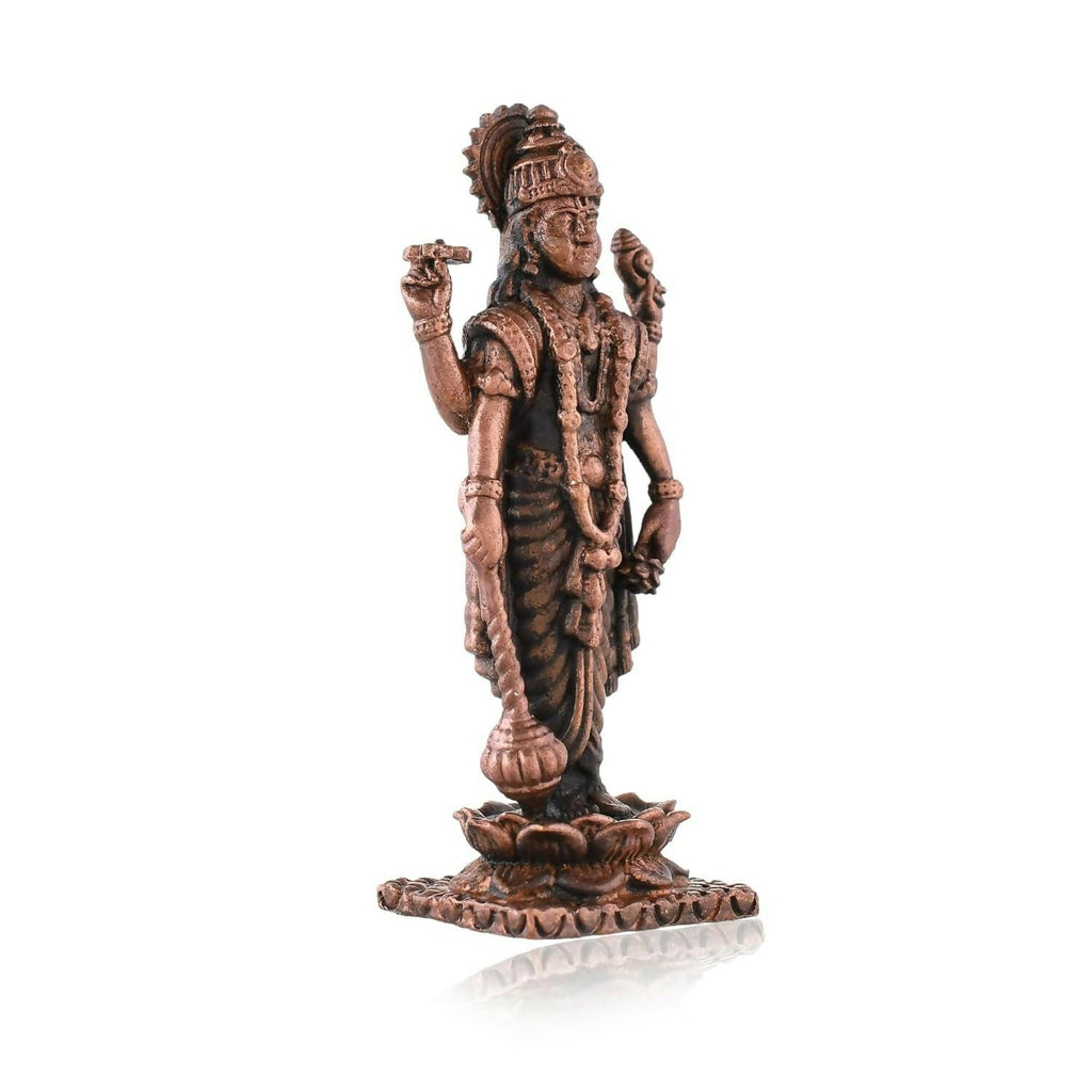 Craftvatika Copper Vishnu Idol | Grocsy