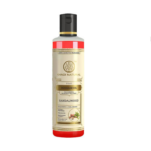 Khadi Natural Sandalwood Massage Oil (Paraben Free / Mineral Oil) | Grocsy