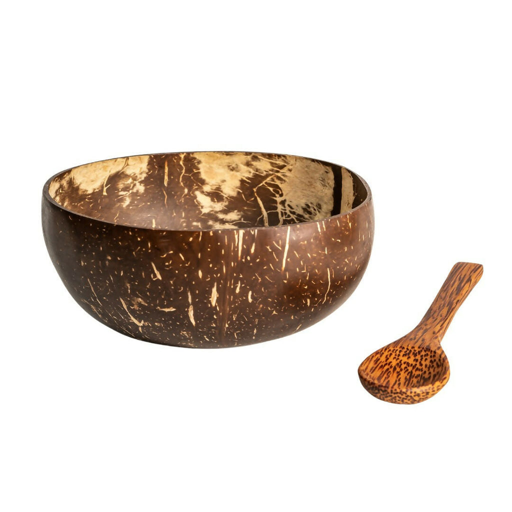 Thenga Artisan Coconut Bowl with Spoon | Grocsy