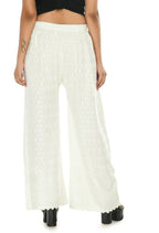 Mominos Fashion Moeza Reyon Cotton White Color Chikan Work Palazzo | Grocsy