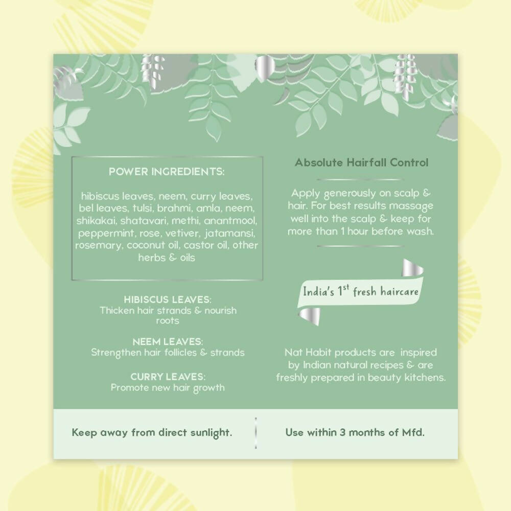 Nat Habit TriLeaf Hair Fall Control Summer Dasabuti Hair Oil | Grocsy