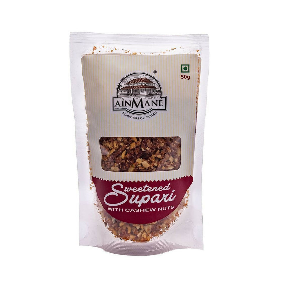 Ainmane Sweetened Supari With Cashew Nuts | Grocsy