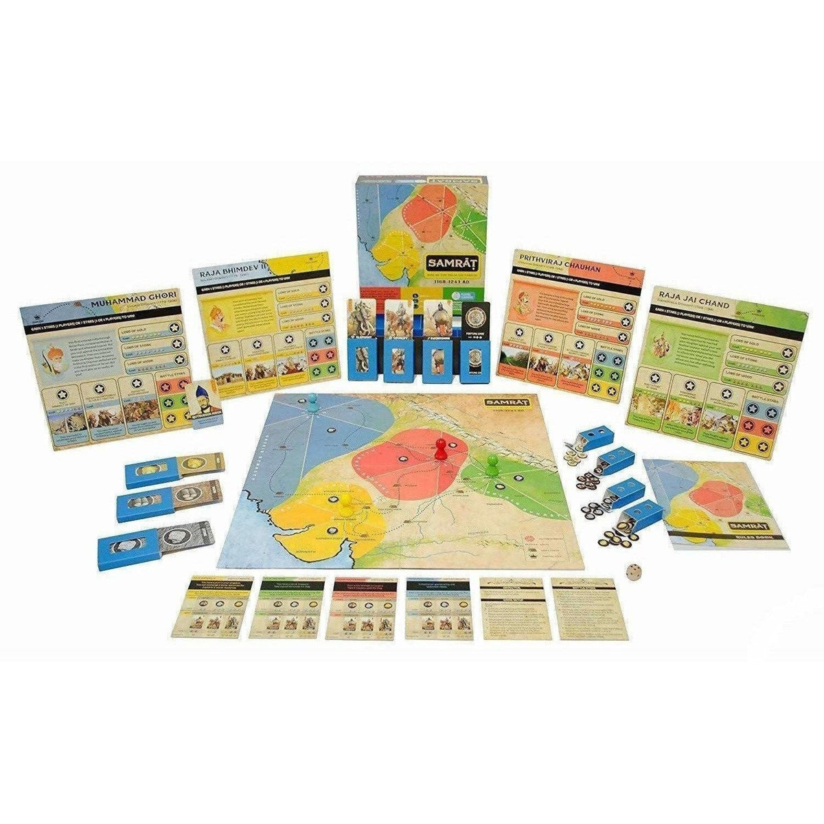 Samrat Strategy Board Game Based on Indian Kings History | Grocsy