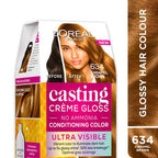 L'Oreal Paris Casting Creme Gloss Ultra Visible Conditioning Hair Color - 634 Caramel Brown | Grocsy