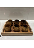 Wood estate Artistic Wooden Tea/Coffee Set-Natural Wooden Tea Drinking Cup Coffee Cup | Grocsy