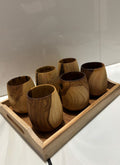 Wood estate Original Wooden Bourbon Drinking Water Glass Gifts | Grocsy