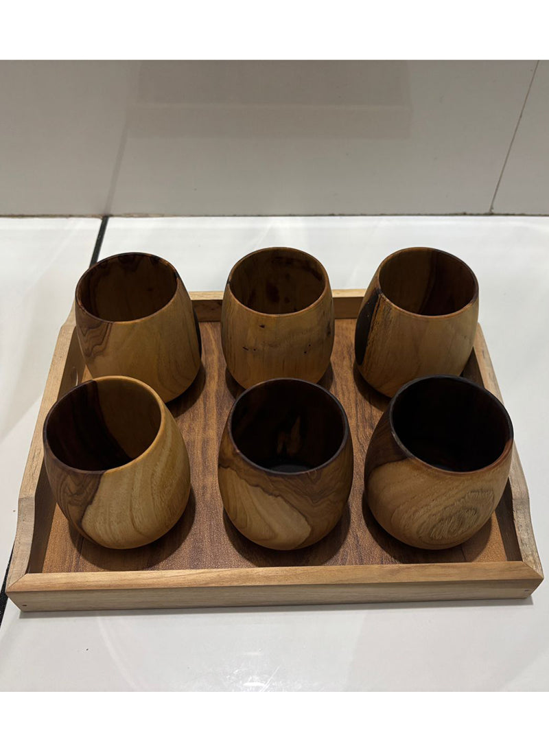 Wood estate Original Wooden Bourbon Drinking Water Glass Gifts | Grocsy