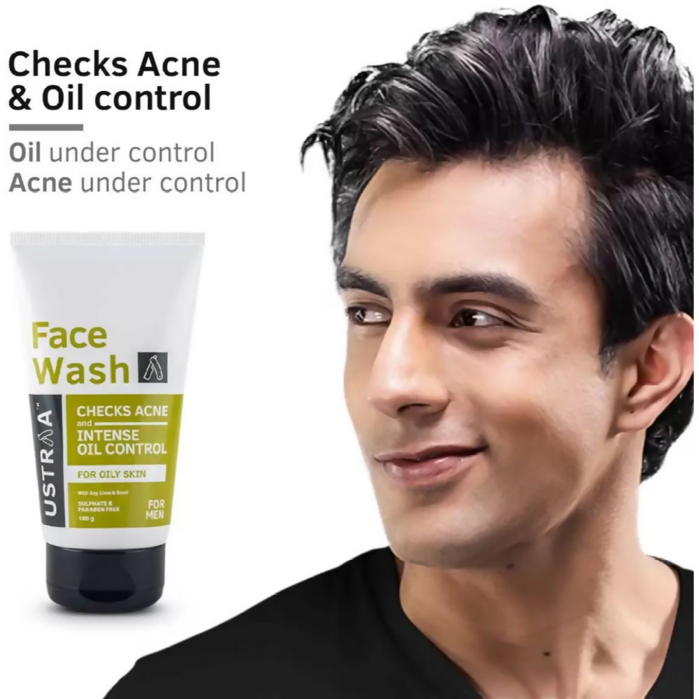 Ustraa Face Wash - Oily Skin (Checks Acne & Intense Oil Control) | Grocsy