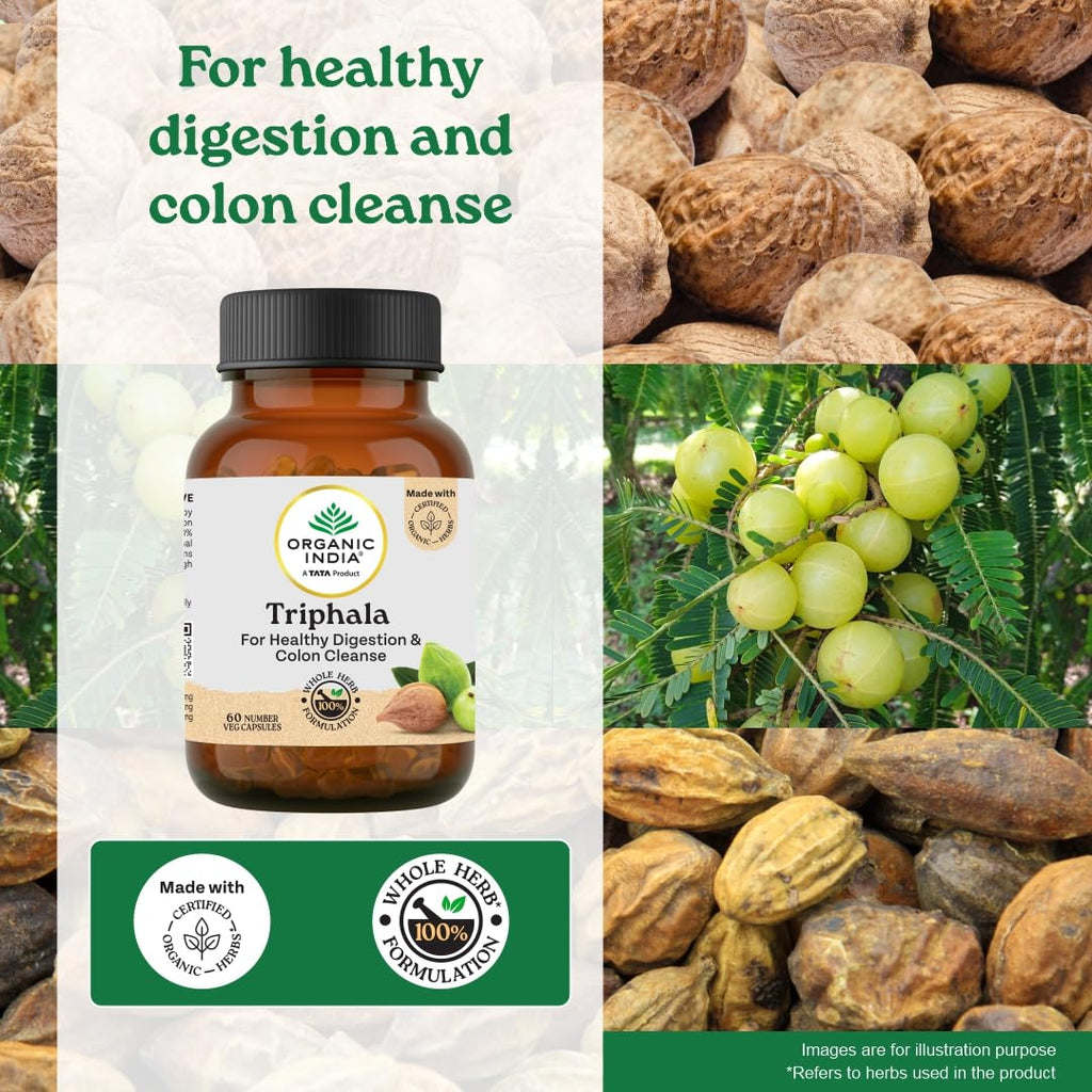 Organic India Triphala Capsules | Grocsy