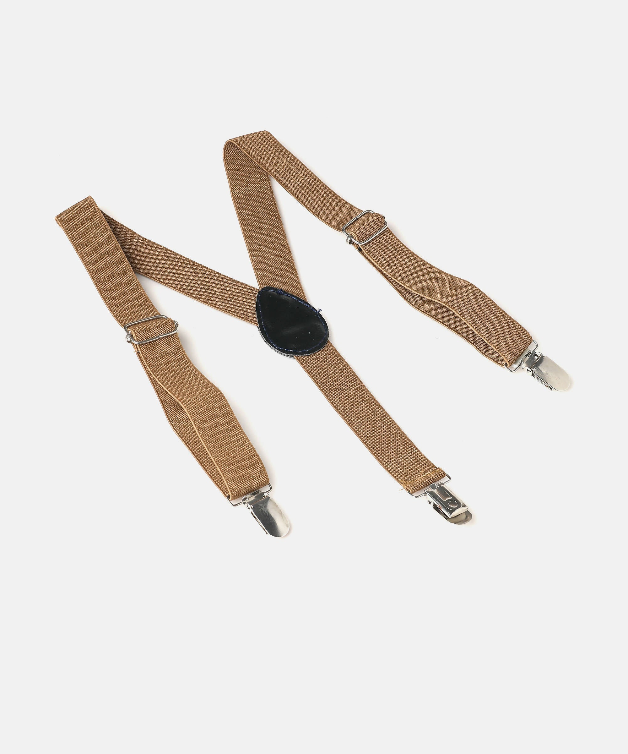 Manet Boys Solid Suspenders - Beige | Grocsy