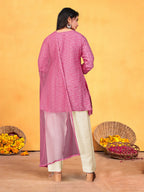 Joban Fashion Onion Cotton Premium Pure Viscose Print Dola With Handwork Kurta set | Grocsy